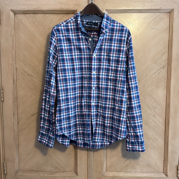 Nautica Mens Classic Fit/Stretch Mens Button Down - M - Picture 1 of 4